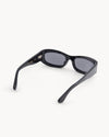 Port Tanger Visited By Our Legacy Raptor Sunglasses in Black Acetate and Black Lenses 3