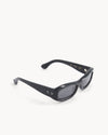 Port Tanger Visited By Our Legacy Raptor Sunglasses in Black Acetate and Black Lenses 2
