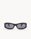 Port Tanger Visited By Our Legacy Raptor Sunglasses in Black Acetate and Black Lenses 1