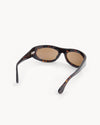 Port Tanger Visited By Our Legacy Raven Sunglasses in Havana Acetate and Tobacco Lenses 3