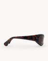 Port Tanger Visited By Our Legacy Raven Sunglasses in Havana Acetate and Tobacco Lenses 4