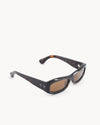 Port Tanger Visited By Our Legacy Raptor Sunglasses in Havana Acetate and Tobacco Lenses 2