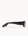 Port Tanger Visited By Our Legacy Raptor Sunglasses in Havana Acetate and Tobacco Lenses 4