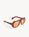 Port Tanger Kuky Sunglasses in Terracotta Acetate and Amber Lenses 2