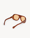Port Tanger Kuky Sunglasses in Terracotta Acetate and Amber Lenses 3