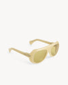 Port Tanger Kuky Sunglasses in Kaolin Acetate and Warm Olive Lenses 2