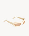 Port Tanger Summa Sunglasses in Parchment Acetate and Amber Lenses 2