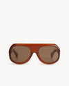 Port Tanger Kuky Sunglasses in Terracotta Acetate and Tobacco Lenses 1