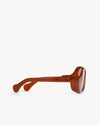 Port Tanger Kuky Sunglasses in Terracotta Acetate and Amber Lenses 4