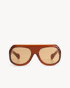 Port Tanger Kuky Sunglasses in Terracotta Acetate and Amber Lenses 1