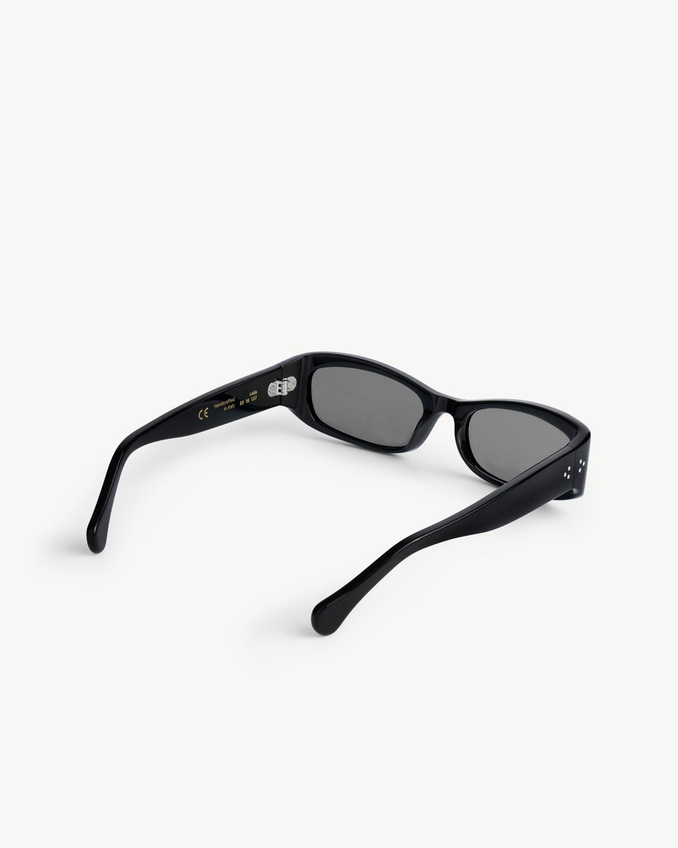 Leila | Black Acetate | Black Lens