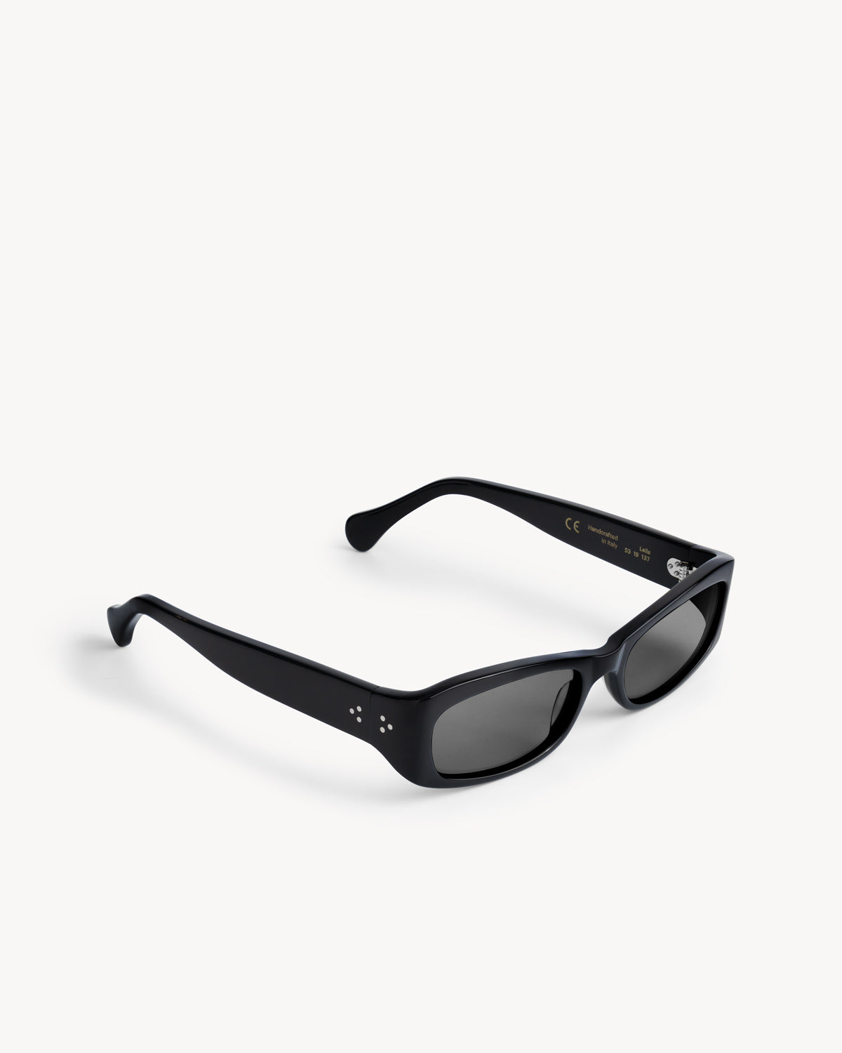 Port Tanger Leila Sunglasses in Black Acetate and Black Lenses 2