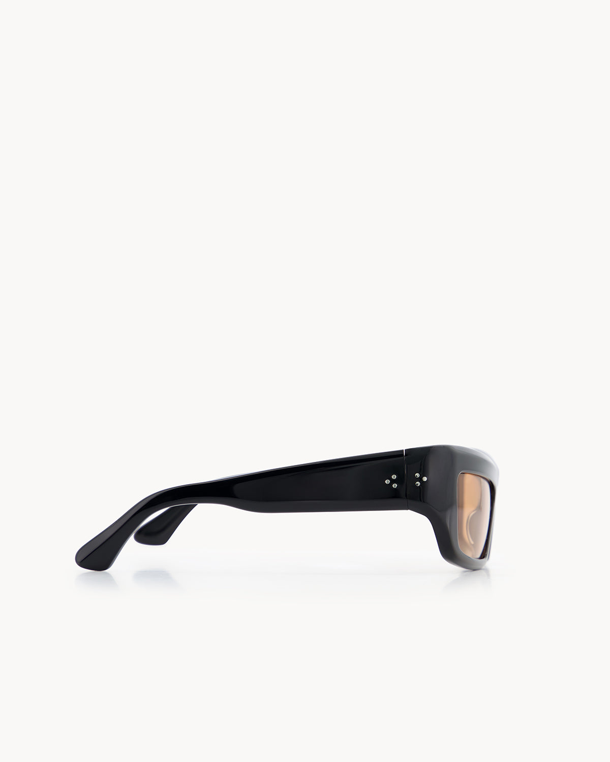 Port Tanger Niyyah Sunglasses in Black Acetate and Amber Lenses 4