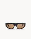 Port Tanger Malick Sunglasses in Black Acetate and Tobacco Lenses 1