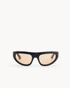 Port Tanger Malick Sunglasses in Black Acetate and Amber Lenses 1