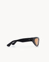 Port Tanger Malick Sunglasses in Black Acetate and Amber Lenses 4