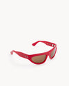 Port Tanger Malick Sunglasses in Incense Red Acetate and Tobacco Lenses 2