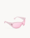 Port Tanger Nunny Sunglasses in Muddy Pink Acetate and Pink Lenses 2