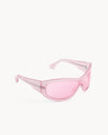 Port Tanger Nunny Sunglasses in Muddy Pink Acetate and Pink Lenses 2