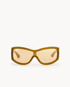 Port Tanger Nunny Sunglasses in Yellow Ochra Acetate and Amber Lenses 1