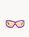 Port Tanger Nunny Sunglasses in Deep Purple Acetate and Amber Lenses 1