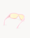 Port Tanger Nunny Sunglasses in Muddy Pink Acetate and Tangerine Lenses 3