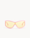 Port Tanger Nunny Sunglasses in Muddy Pink Acetate and Tangerine Lenses 1