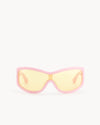 Port Tanger Nunny Sunglasses in Muddy Pink Acetate and Tangerine Lenses 1