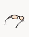 Port Tanger Addis Sunglasses in Black Acetate and Amber Lenses 3