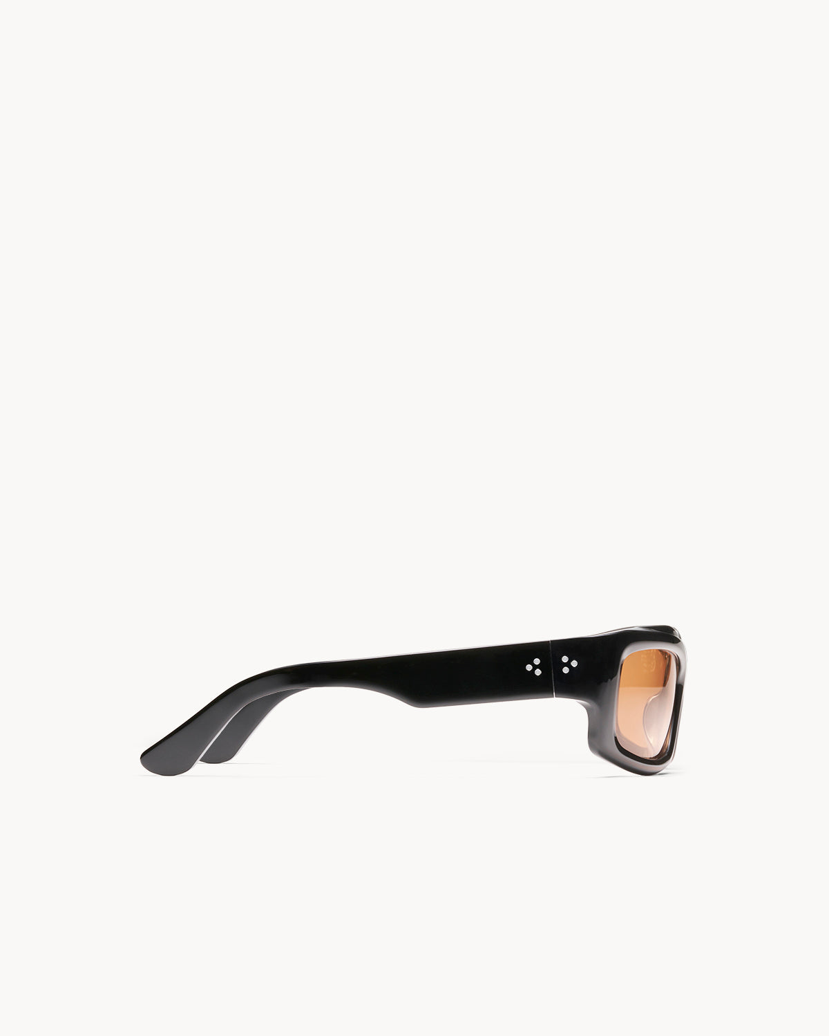Port Tanger Addis Sunglasses in Black Acetate and Amber Lenses 4
