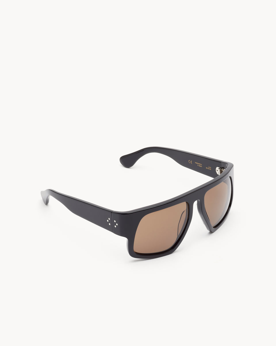 Luna | Black Acetate | Tobacco Lens | Port Tanger Sunglasses