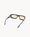 Port Tanger Ghaib Sunglasses in Black Acetate and Amber Lenses 3