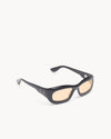 Port Tanger Ghaib Sunglasses in Black Acetate and Amber Lenses 2