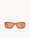 Port Tanger Ghaib Sunglasses in Coral Red Acetate and Tobacco Lenses 1