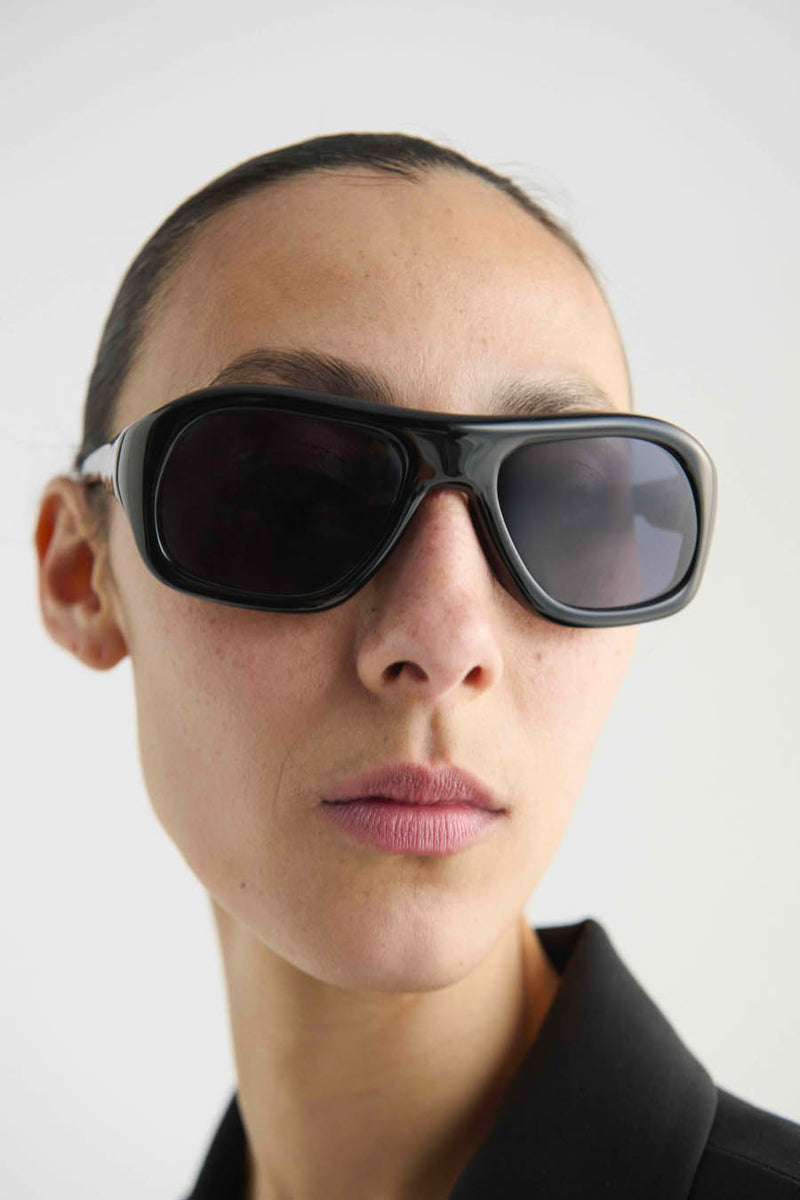 Gray | Black Acetate | Black Lens | Port Tanger Sunglasses – Port