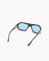 Port Tanger Gray Sunglasses in Black Acetate and Rif Blue Lenses 3