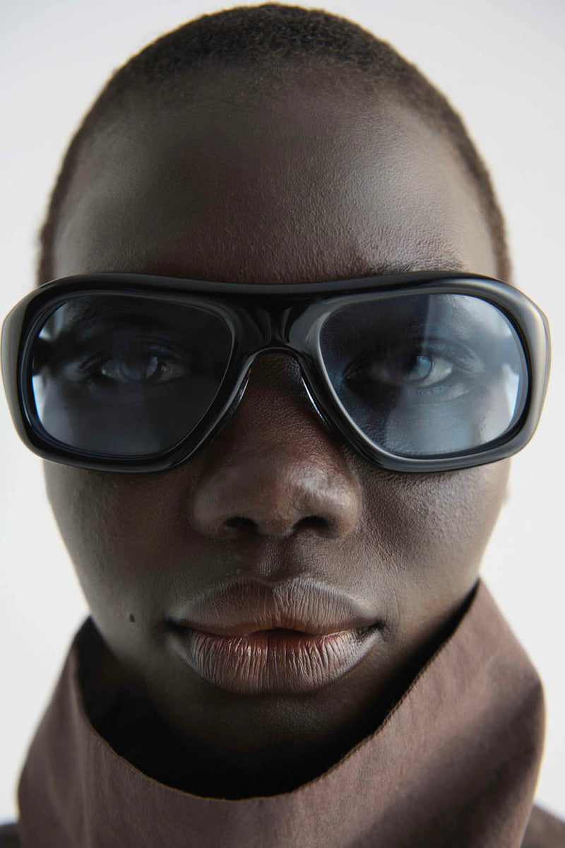 PORT TANGER サングラス Gray | Black Acetate | Rif Blue Lens | Port Tanger Sunglasses