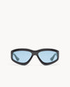 Port Tanger Irfan Sunglasses in Black Acetate and Rif Blue Lenses 1