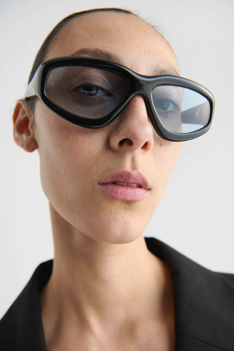 Irfan | Black Acetate | Rif Blue Lens | Port Tanger Sunglasses