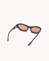 Port Tanger Hayya Sunglasses in Black Acetate and Tobacco Lenses 3