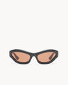 Port Tanger Hayya Sunglasses in Black Acetate and Tobacco Lenses 1