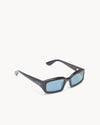 Port Tanger Mektoub Sunglasses in Black Acetate and Rif Blue Lenses 2