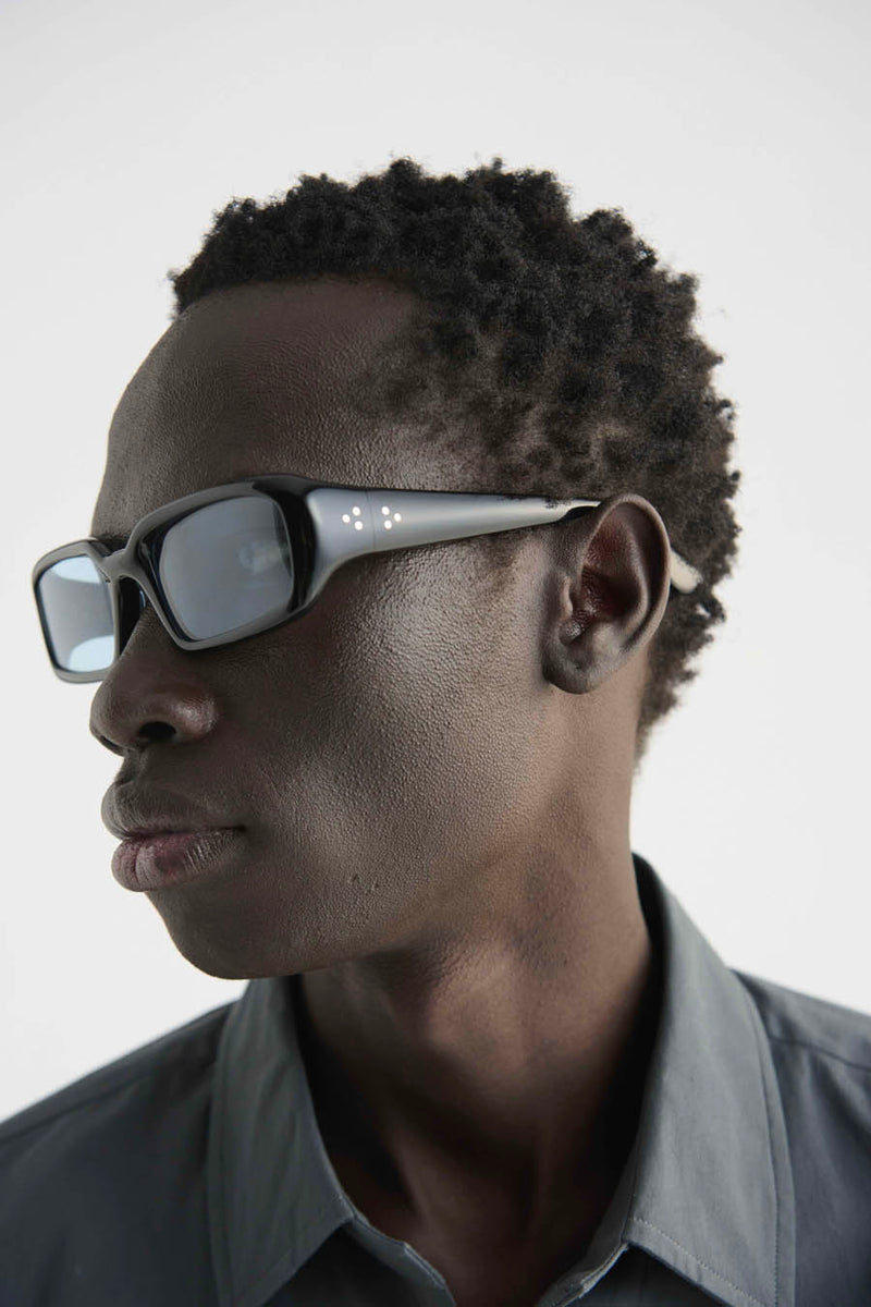 Mektoub | Black Acetate | Rif Blue Lens | Port Tanger Sunglasses