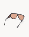 Port Tanger Gambia Sunglasses in Black Acetate and Tobacco Lenses 3