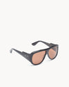 Port Tanger Gambia Sunglasses in Black Acetate and Tobacco Lenses 2