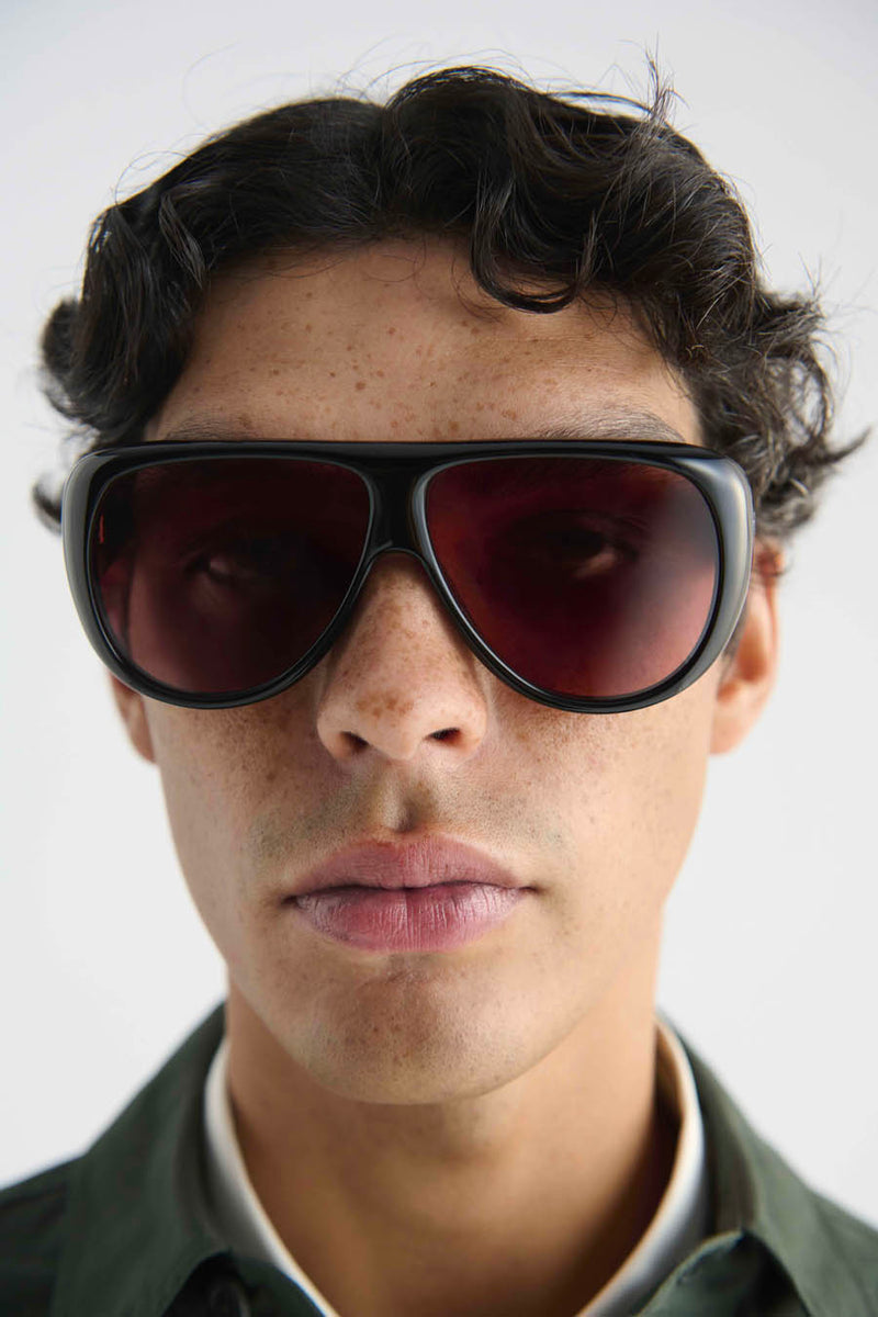 Gambia | Black Acetate | Tobacco Lens | Port Tanger Sunglasses