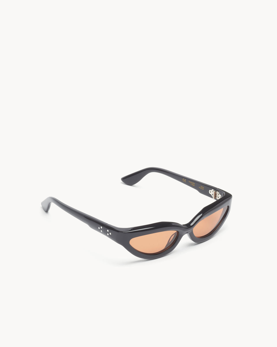 Fanna | Black Acetate | Amber Lens | Port Tanger Sunglasses