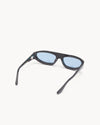Port Tanger Uns Sunglasses in Black Acetate and Rif Blue Lenses 3