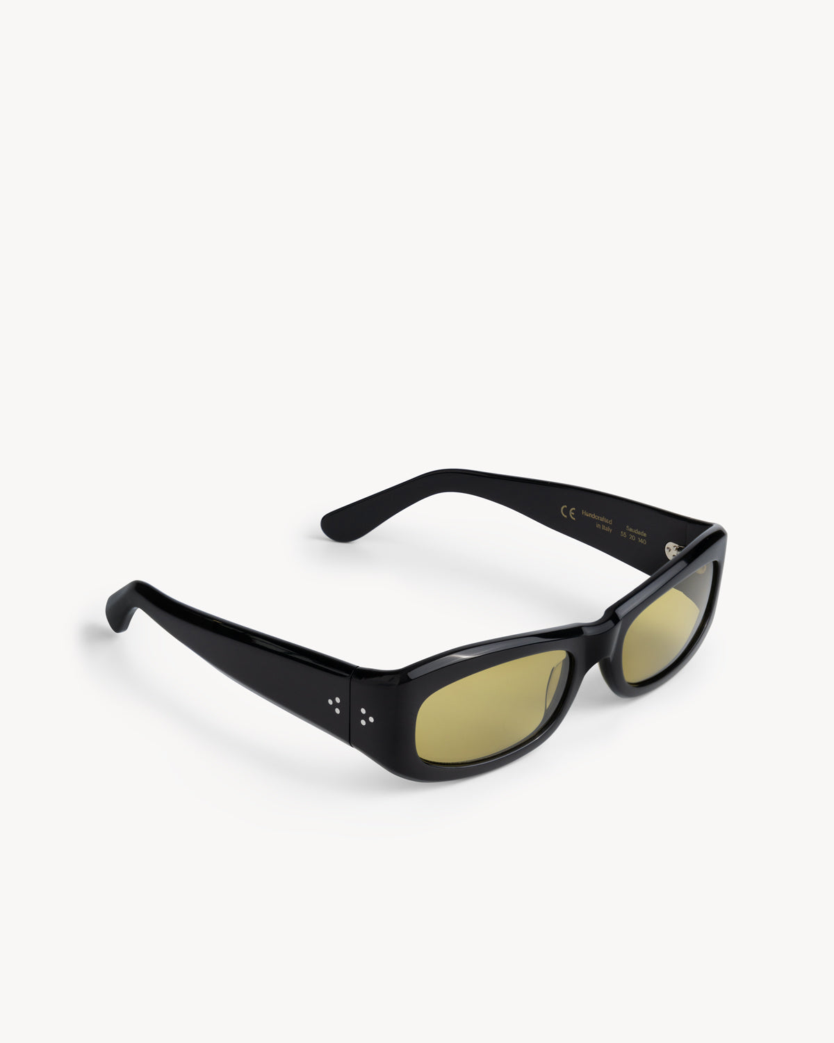 Port Tanger Saudade Sunglasses in Black Acetate and Warm Olive Lenses 2