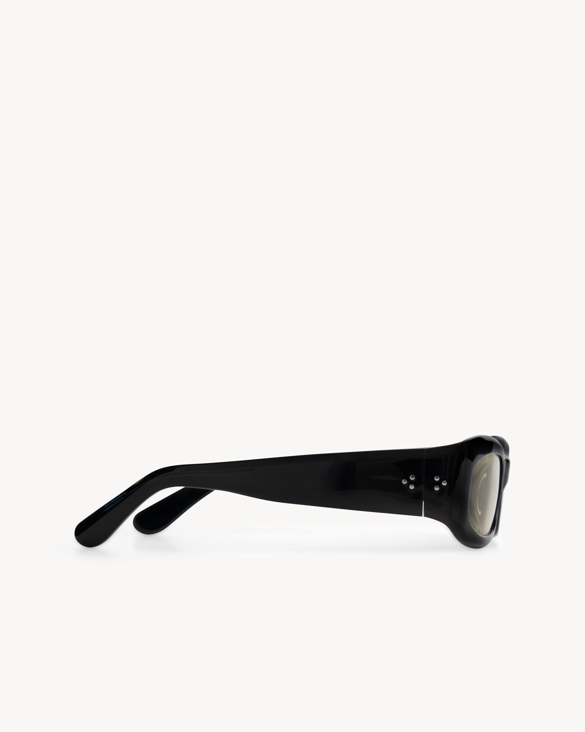 Port Tanger Saudade Sunglasses in Black Acetate and Warm Olive Lenses 4